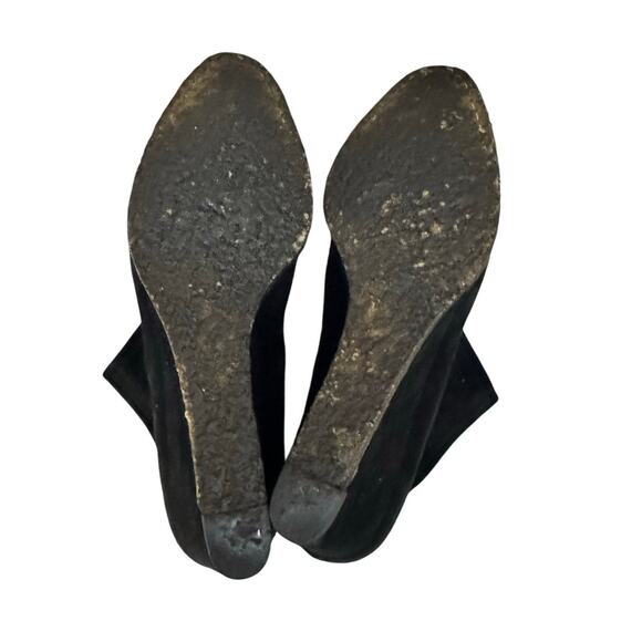 Stuart Weitzman Black Suede‎ Wedge Booties Women’s 6.5 M - Picture 9 of 10